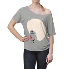 Load image into Gallery viewer, " Melanin Melanie " (blonde from / red lippie )  Women's Slouchy top