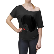Load image into Gallery viewer, *discount special* " Melanin Melanie " (black fro / red lippie )  Women's Slouchy top