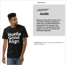 Load image into Gallery viewer, Hustle Grind Align Unisex Anvil 980 T-Shirt inspired by Q-Tip the Abstract
