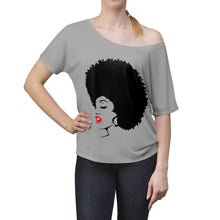 Load image into Gallery viewer, *discount special* " Melanin Melanie " (black fro / red lippie )  Women's Slouchy top