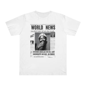 World News MARVIN GAYE (white beanie) Unisex Deluxe T-shirt