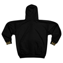 Load image into Gallery viewer, Rockstar Collection Metallic Gold Notes Piano Unisex Zip Hoodie