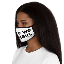 Load image into Gallery viewer, "Here We Go Again" Fitted Polyester Face Mask (black letter)