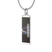Load image into Gallery viewer, mesSAGE single loop laurel coined necklace