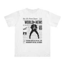 Load image into Gallery viewer, World News ELVIS Unisex Deluxe T-shirt (White w/black)