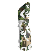 Load image into Gallery viewer, Make Love Not War Wrap dress