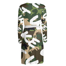 Load image into Gallery viewer, Make Love Not War Wrap dress