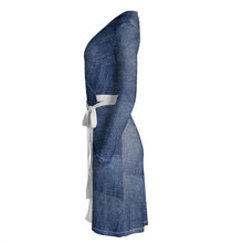 Load image into Gallery viewer, Jeanly Patchwork Wrap Dress