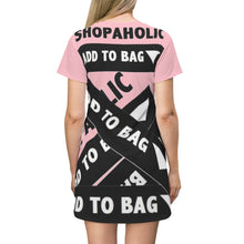 Load image into Gallery viewer, Shopaholic Add to Bag™ (Bandage/Pink) T-shirt Dress