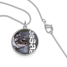 Load image into Gallery viewer, mesSAGE single loop laurel coined necklace