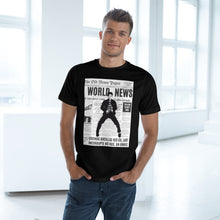 Load image into Gallery viewer, World News ELVIS Unisex Deluxe T-shirt (Black w/white)