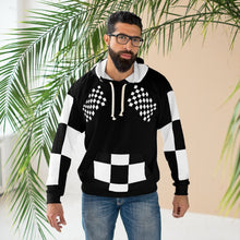 Load image into Gallery viewer, Nipsey Hussle " To Be Continued " Marathon Flag Unisex Hoodie (black/checkered pocket) Unisex Pullover Hoodie