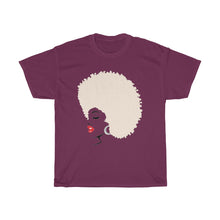 Load image into Gallery viewer, " Melanin Melanie " (red lippie/blonde afro) Unisex Heavy Cotton Tee
