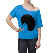 Load image into Gallery viewer, *discount special* " Melanin Melanie " (black fro / red lippie )  Women's Slouchy top