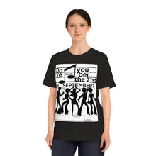 Load image into Gallery viewer, Earth Wind & Fire Inspired / 21st of September Unisex Organic Short Sleeve Tee (full cover)