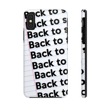 Load image into Gallery viewer, "BACK TO SCHOOL"  Notebook Case Mate Tough Phone Cases (iPhones and Samsung Galaxy)