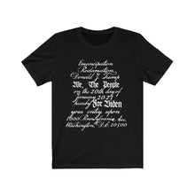 Load image into Gallery viewer, U.S. Constitution Designed Emancipation Trump - Biden (Bella Canvas 3001) Unisex Jersey Short Sleeve Tee