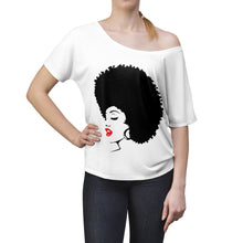 Load image into Gallery viewer, *discount special* " Melanin Melanie " (black fro / red lippie )  Women's Slouchy top