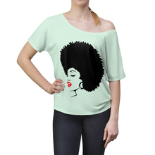 Load image into Gallery viewer, *discount special* " Melanin Melanie " (black fro / red lippie )  Women's Slouchy top