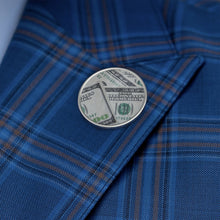 Load image into Gallery viewer, " 'Benjamins' Button" Metal Money Pin