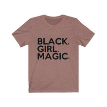 Load image into Gallery viewer, Black Girl Magic (big block front x signature series back) Bella Canvas™ Unisex Jersey Short Sleeve Tee