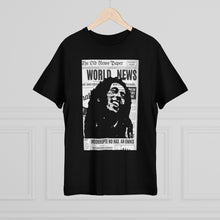 Load image into Gallery viewer, World News BOB MARLEY Unisex Deluxe T-shirt (full face on black)