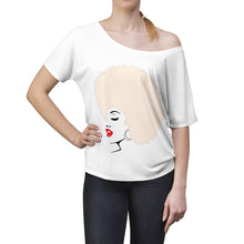 Load image into Gallery viewer, " Melanin Melanie " (blonde from / red lippie )  Women's Slouchy top