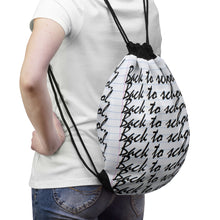 Load image into Gallery viewer, "Back to School" (Cursive) Notebook paper Drawstring Bag