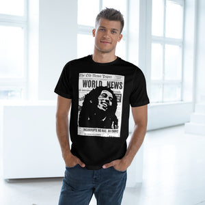 World News BOB MARLEY Unisex Deluxe T-shirt (full face on black)
