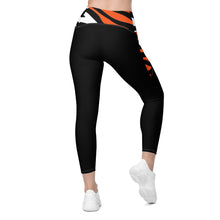 Load image into Gallery viewer, CINCINNATI BENGALS PRINTED Crossover leggings with pockets