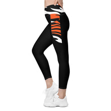 Load image into Gallery viewer, CINCINNATI BENGALS PRINTED Crossover leggings with pockets