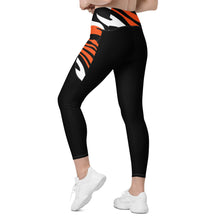 Load image into Gallery viewer, CINCINNATI BENGALS PRINTED Crossover leggings with pockets
