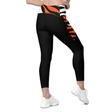 Load image into Gallery viewer, CINCINNATI BENGALS PRINTED Crossover leggings with pockets