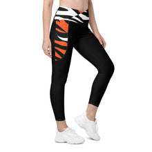Load image into Gallery viewer, CINCINNATI BENGALS PRINTED Crossover leggings with pockets
