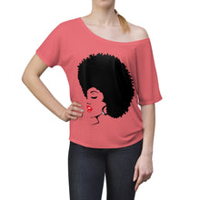 Load image into Gallery viewer, *discount special* " Melanin Melanie " (black fro / red lippie )  Women's Slouchy top