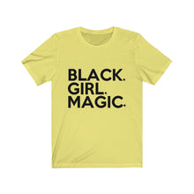 Load image into Gallery viewer, Black Girl Magic (big block front x signature series back) Bella Canvas™ Unisex Jersey Short Sleeve Tee
