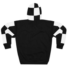 Load image into Gallery viewer, Nipsey Hussle " To Be Continued " Marathon Flag Unisex Hoodie (black/checkered pocket) Unisex Pullover Hoodie