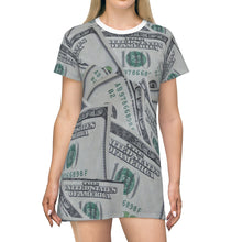 Load image into Gallery viewer, Hun-Duns Money T-shirt Dress