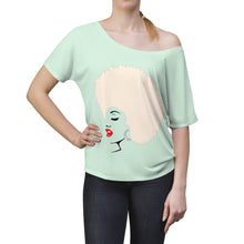 Load image into Gallery viewer, " Melanin Melanie " (blonde from / red lippie )  Women's Slouchy top