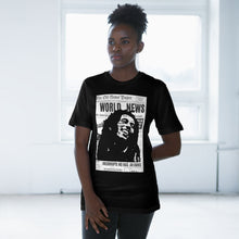 Load image into Gallery viewer, World News BOB MARLEY Unisex Deluxe T-shirt (full face on black)