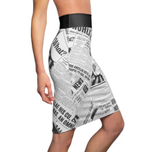 Load image into Gallery viewer, World News Newspaper Women's Pencil Skirt