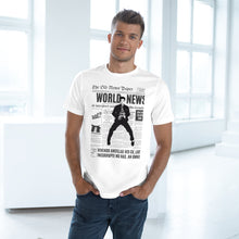 Load image into Gallery viewer, World News ELVIS Unisex Deluxe T-shirt (White w/black)