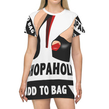 Load image into Gallery viewer, Shopaholic Add to Bag (Red Bottom heels)  T-shirt Dress