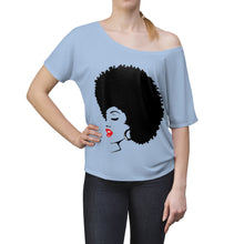 Load image into Gallery viewer, *discount special* &quot; Melanin Melanie &quot; (black fro / red lippie )  Women&#39;s Slouchy top