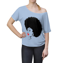 Load image into Gallery viewer, *discount special* " Melanin Melanie " (black fro / red lippie )  Women's Slouchy top