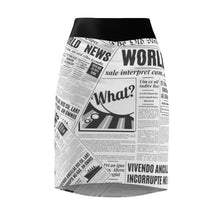 Load image into Gallery viewer, World News Newspaper Women's Pencil Skirt