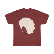 Load image into Gallery viewer, " Melanin Melanie " (red lippie/blonde afro) Unisex Heavy Cotton Tee