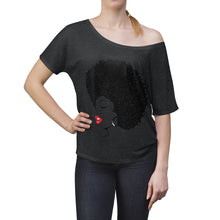 Load image into Gallery viewer, *discount special* " Melanin Melanie " (black fro / red lippie )  Women's Slouchy top