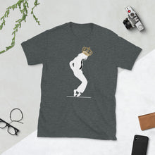 Load image into Gallery viewer, Michael Jackson White Silhouette Crown on Head Short-Sleeve Unisex tee