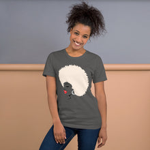 Load image into Gallery viewer, " Melanin Melanie " (red lippie / blonde afro) short-sleeve unisex tee